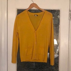 Beautiful golden yellow Jcrew wool cardigan - M